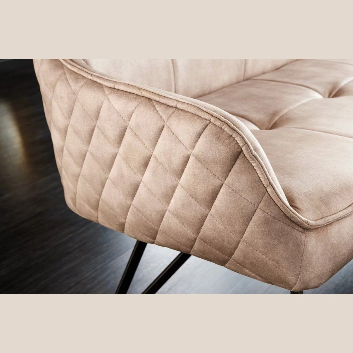 riess-ambiente Sitzbank EUPHORIA, edler Samtbezug, stilvolle Metallbeine, Retro-Design 5