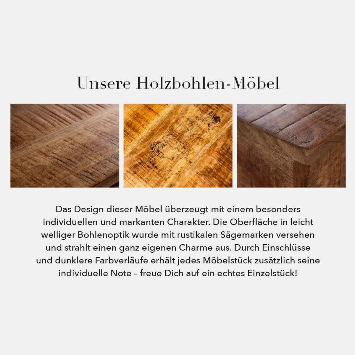 riess-ambiente Esstisch GALAXIE 160cm, Massivholz, futuristisches Metallgestell, für bis zu 6 Personen 5