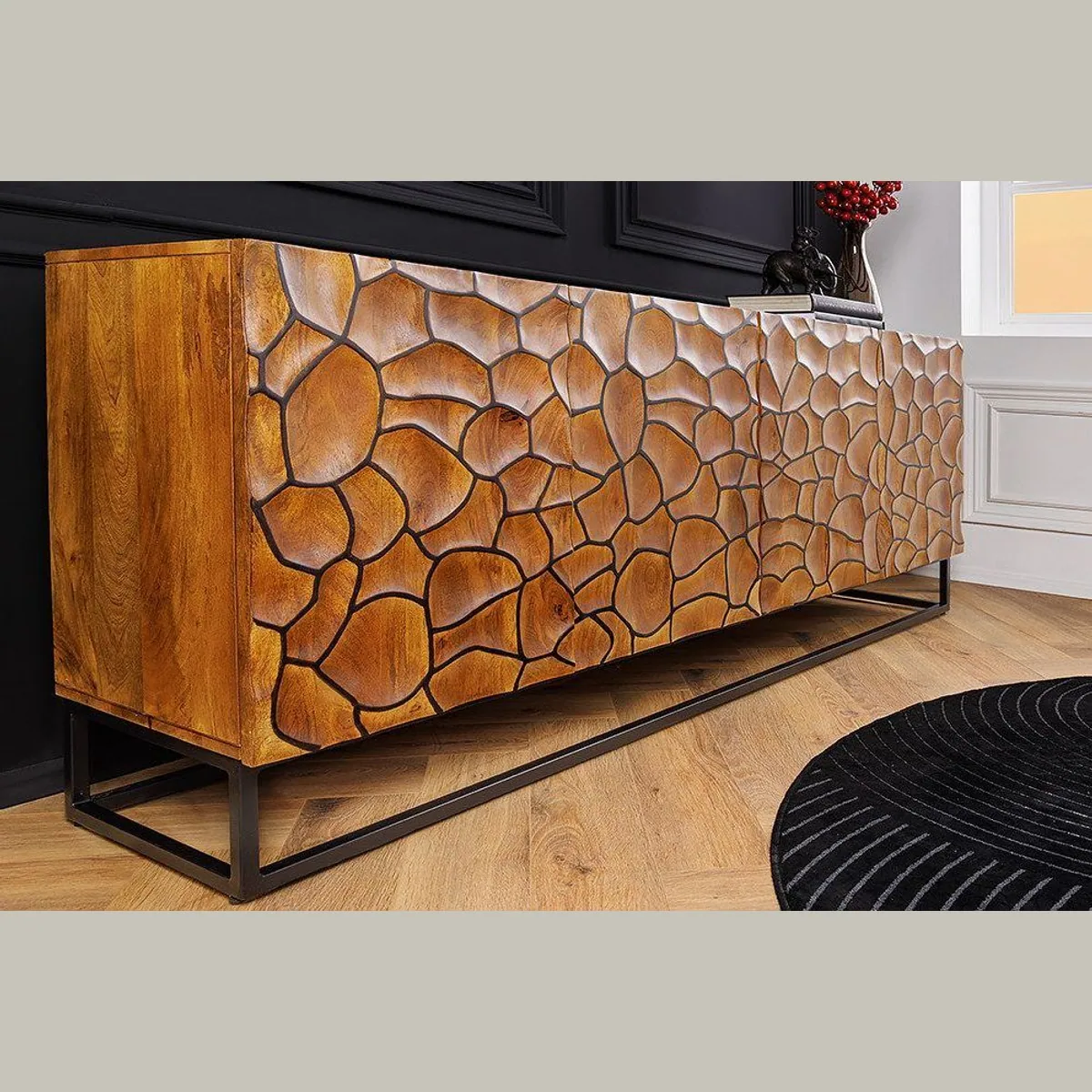 riess-ambiente Sideboard VULCANO, handgefertigt, einzigartiges Design, viel Stauraum