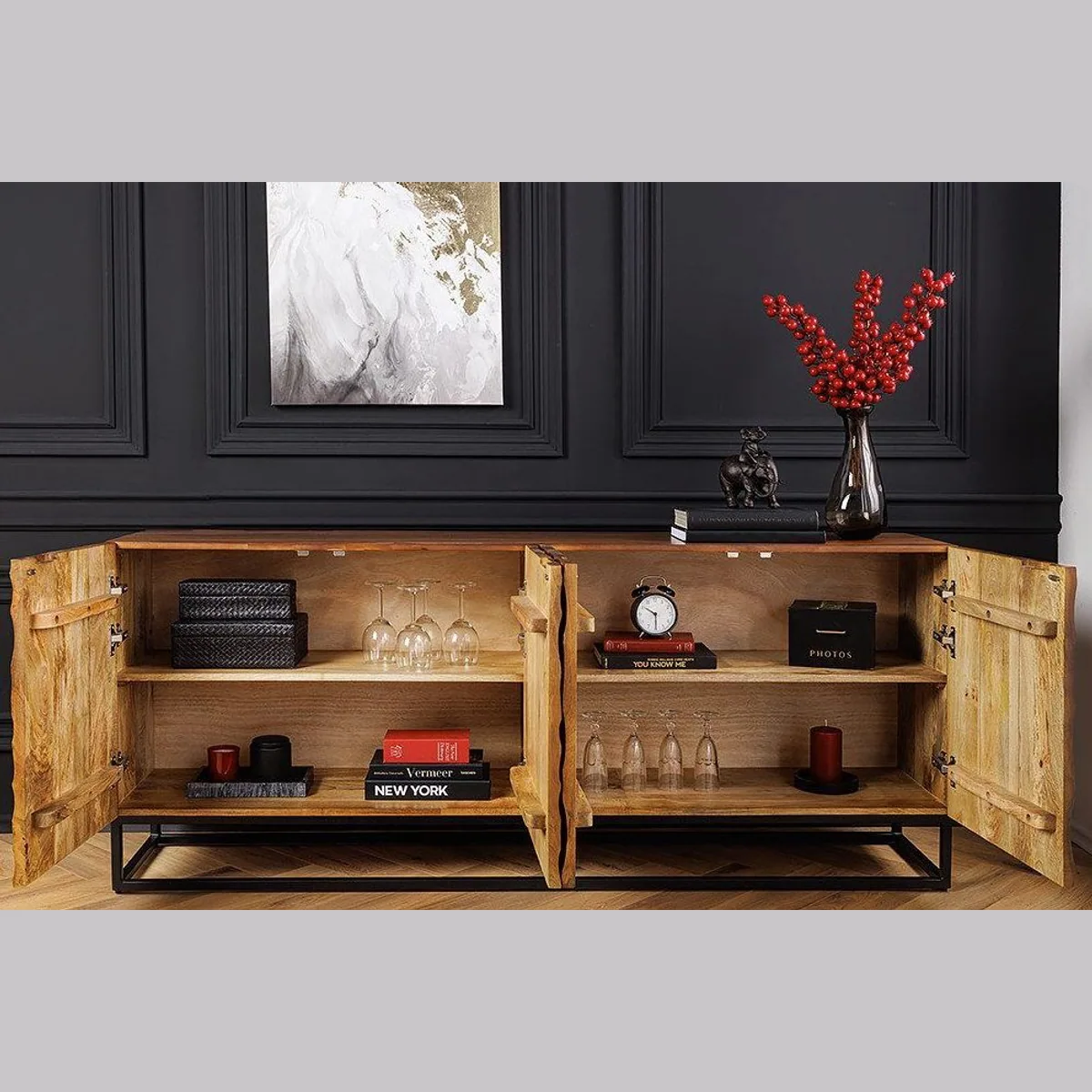 riess-ambiente Sideboard VULCANO, handgefertigt, einzigartiges Design, viel Stauraum 3