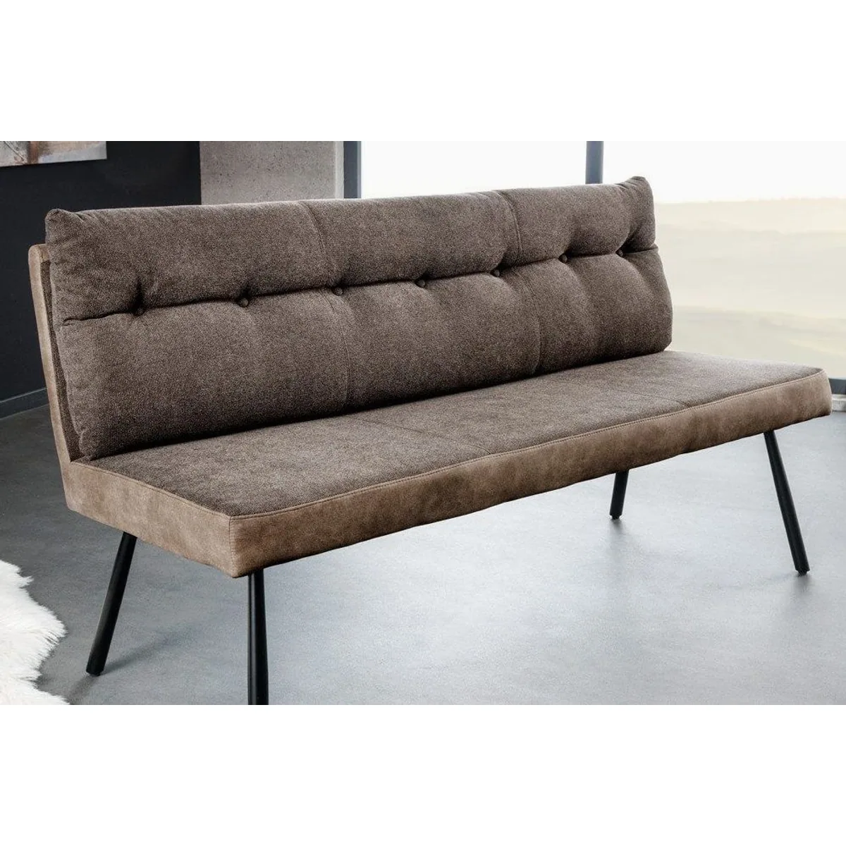 riess-ambiente BIG GEORGE Sitzbank, eleganter Microfaserbezug, hohe Belastbarkeit