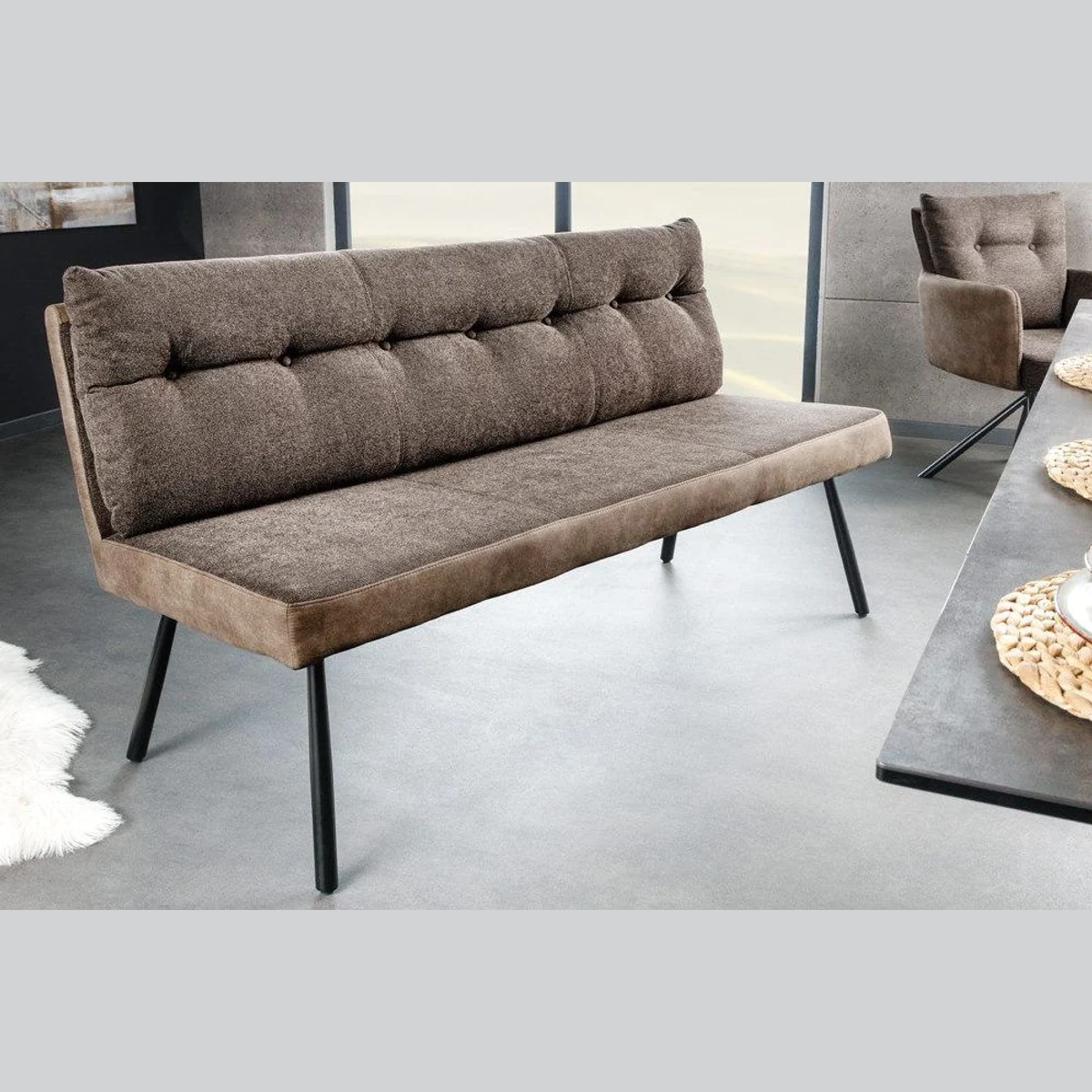 riess-ambiente BIG GEORGE Sitzbank, eleganter Microfaserbezug, hohe Belastbarkeit 3