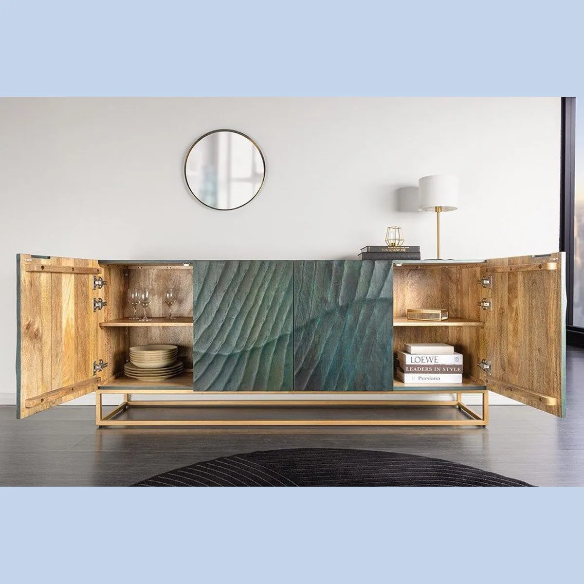riess-ambiente Sideboard SCORPION, auffälliges Design, handgefertigte Schnitzereien, großzügiger Stauraum 5