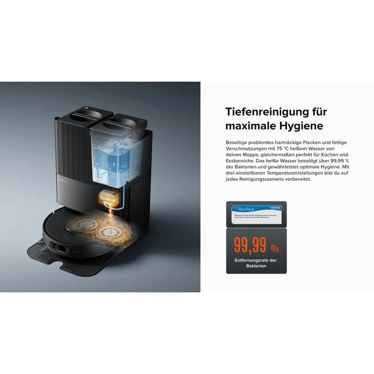 Roborock Qrevo Edge 5V1 Saugroboter, 18.500 Pa Saugleistung, Wischfunktion, intelligente Navigation 2
