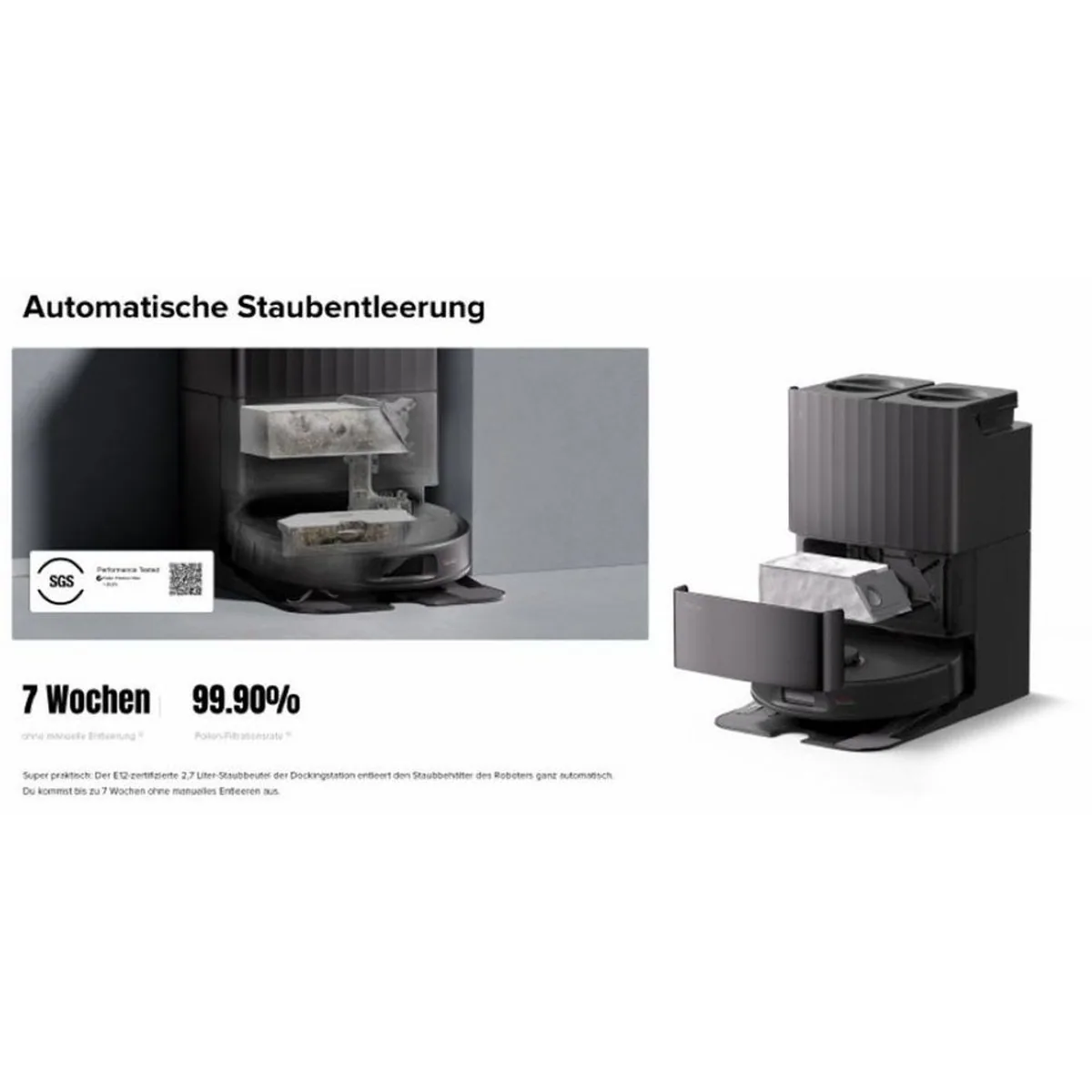 Roborock Qrevo 5AE Saugroboter, 12.000 Pa Saugleistung, LDS-Navigation, Wischfunktion 3
