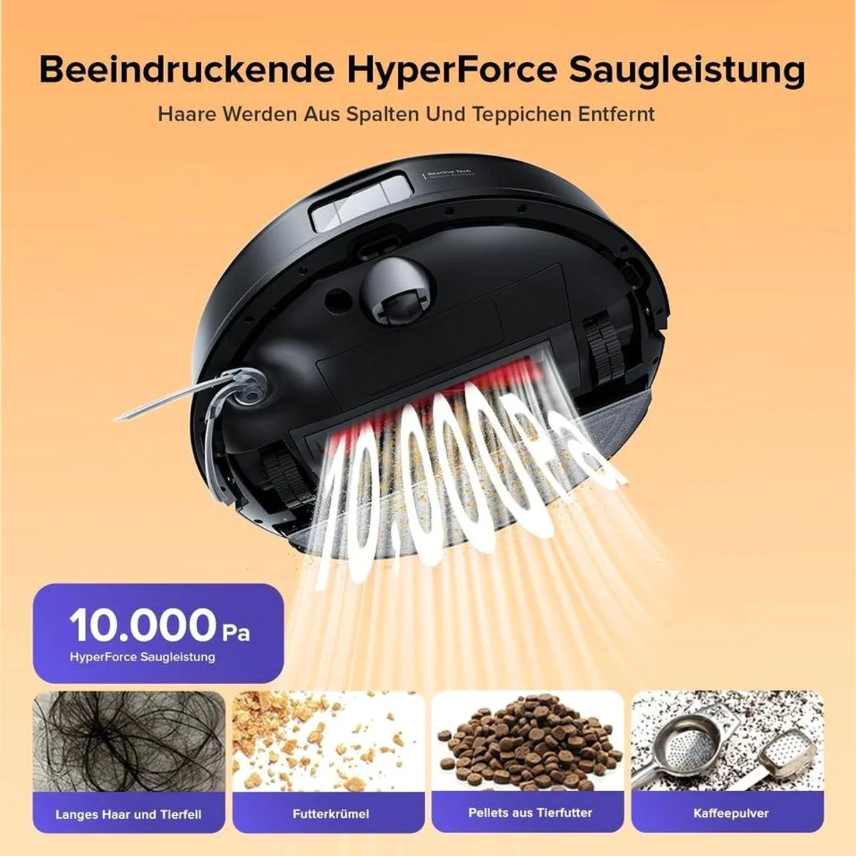 Roborock S10 Saugroboter, 10.000 Pa Saugkraft, Anti-Verwirrungs-System, Auto-Lifting-Wischsystem 2