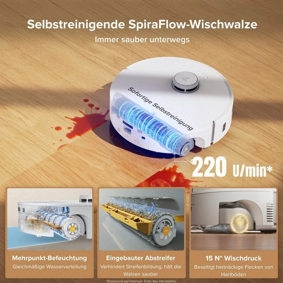 Roborock Qrevo Curv 2 Flow Saugroboter, 20.000 Pa Saugkraft, selbstreinigende Wischwalze, KI-gesteuerte Reinigung 2