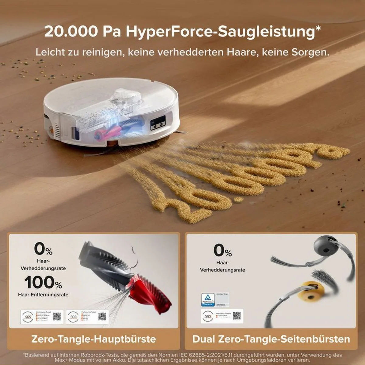 Roborock Qrevo Curv 2 Flow Saugroboter, 20.000 Pa Saugkraft, selbstreinigende Wischwalze, KI-gesteuerte Reinigung 4