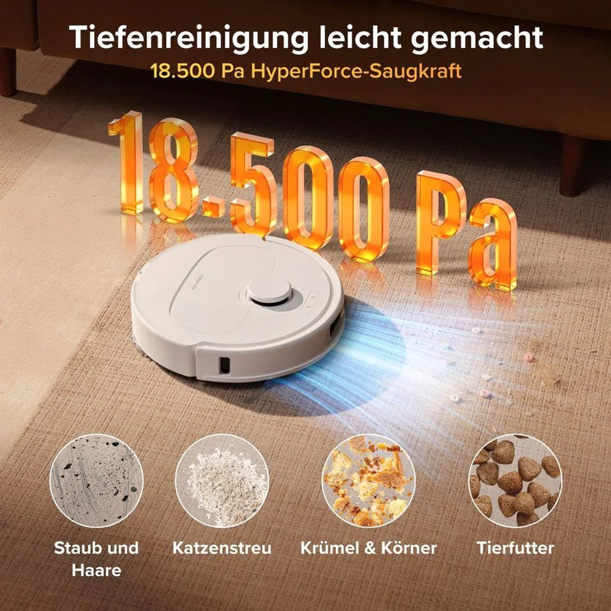 Roborock Saugroboter Qrevo S Pro, 18.500 Pa Saugkraft, intelligente Wischfunktion 3