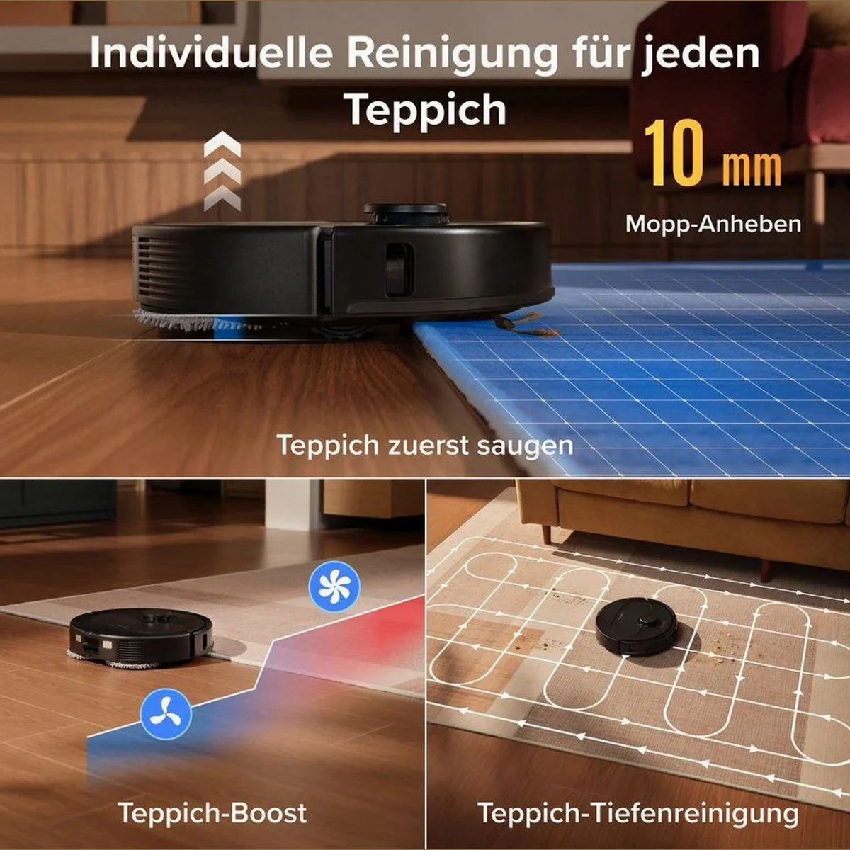 Roborock Qrevo S ProX Saugroboter, 18.500 Pa Saugkraft, All-in-One-Station 5