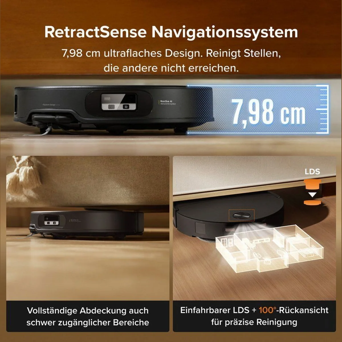 Roborock Qrevo Edge 2 Saugroboter, 25.000 Pa Saugkraft, FlexiArm-Technologie 3