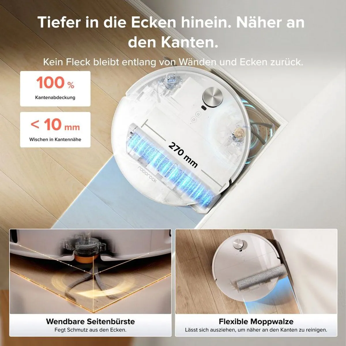 Roborock Qrevo Edge 2 Flow, 35.000 Pa Saugkraft, selbstreinigendes System 5