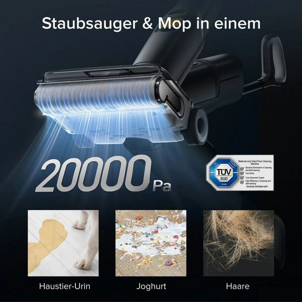 Roborock F25 XT Nass-Trocken-Akkusauger, 20.000 Pa Saugleistung, 90°C Heißluft-Schnelltrocknen 4