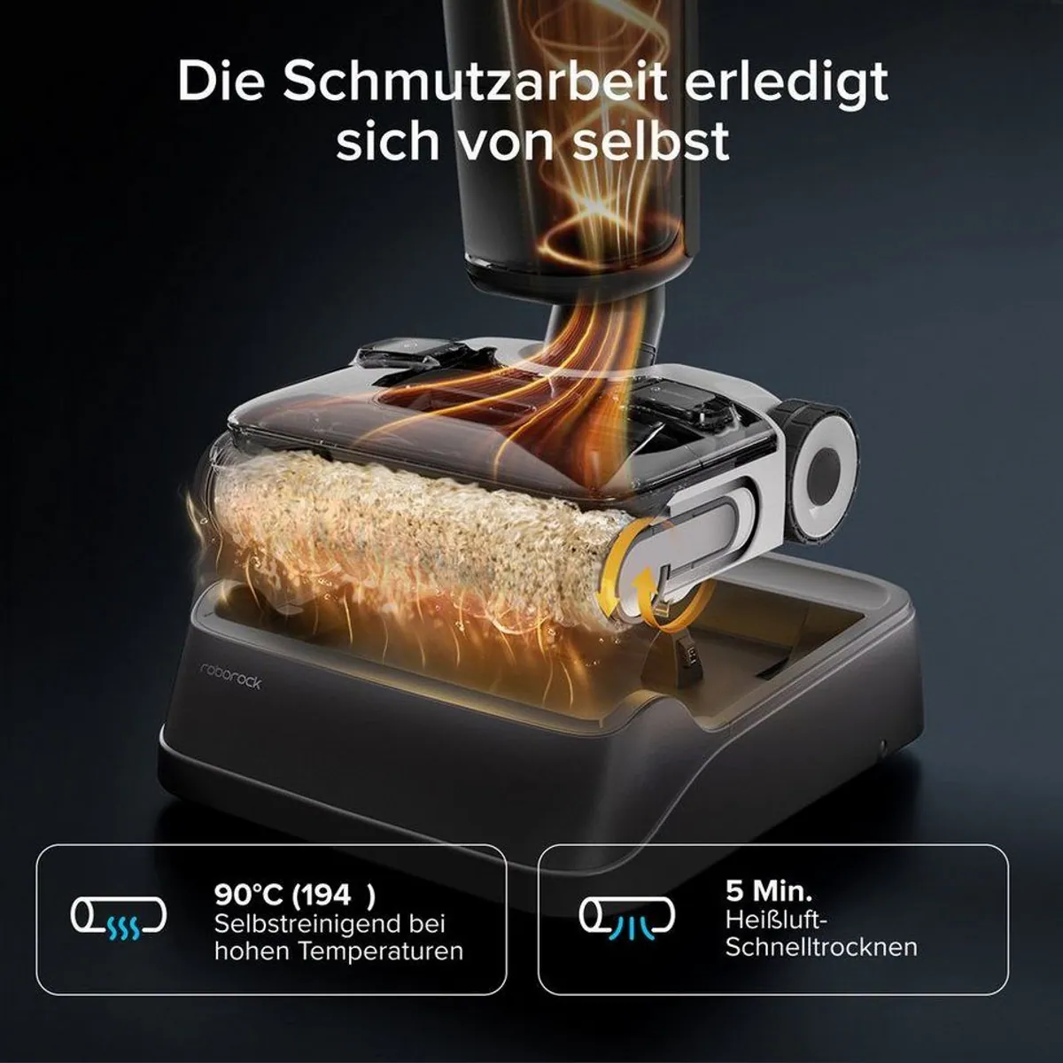 Roborock F25 XT Nass-Trocken-Akkusauger, 20.000 Pa Saugleistung, 90°C Heißluft-Schnelltrocknen 5