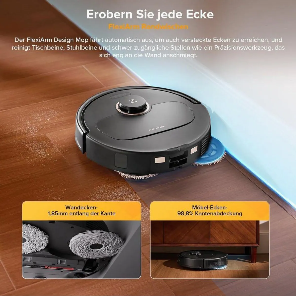 Roborock Saugroboter Qrevo S5V, starke Saugkraft & FlexiArm Mopp — für gründliche Reinigung 4