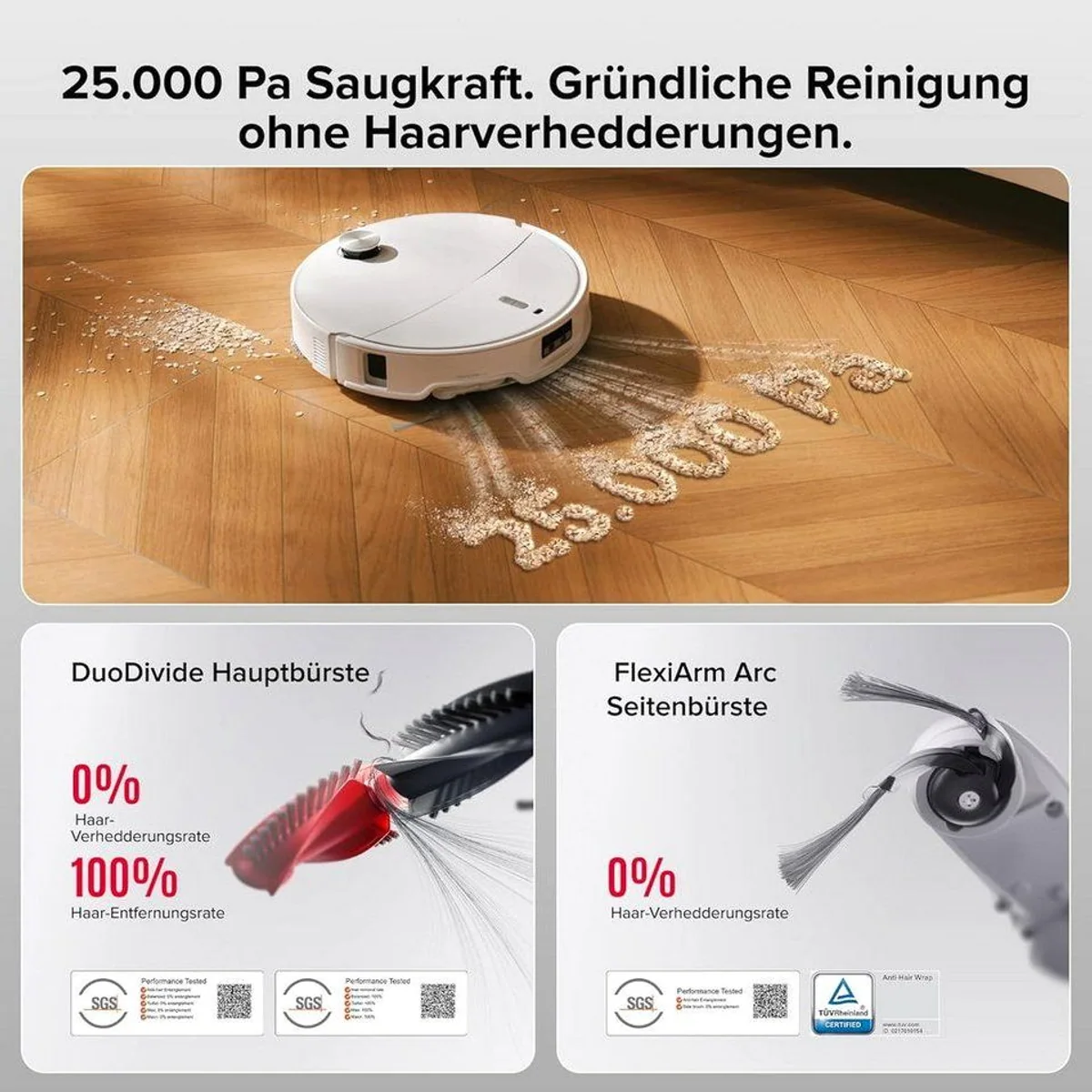 Roborock Qrevo Curv 2 Pro Saugroboter, 25.000 Pa Saugkraft, Reactive Al-Hinderniserkennung 2