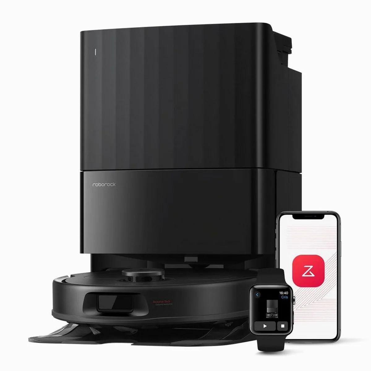 Roborock Saugroboter QV 35A, 8000 Pa Saugkraft, PreciSense LiDAR-Navigation, Wischfunktion