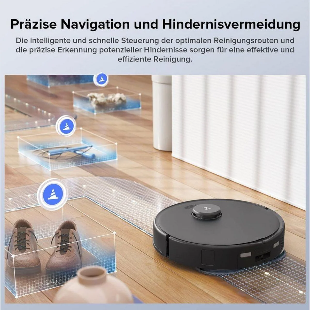 Roborock Qrevo Edge S5A Saugroboter, 18500Pa Saugkraft, Wischfunktion, Anti-Tangle-System 5