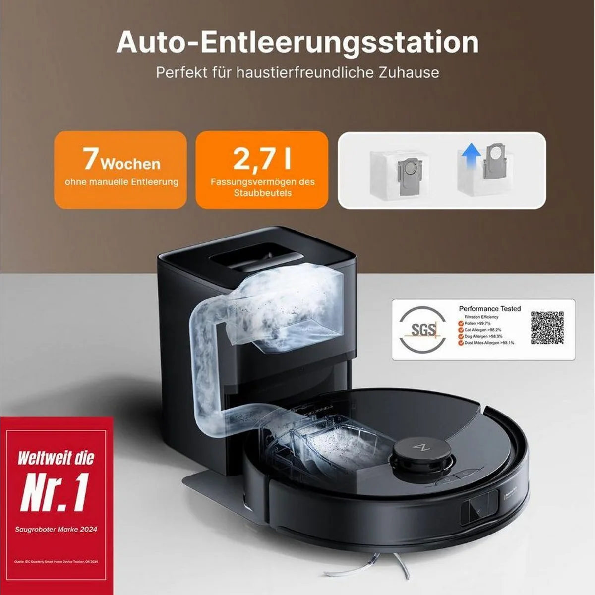 Roborock Q10 PF+ Saugroboter, 10.000 Pa Saugleistung, AutoLifting-Wischsystem 2
