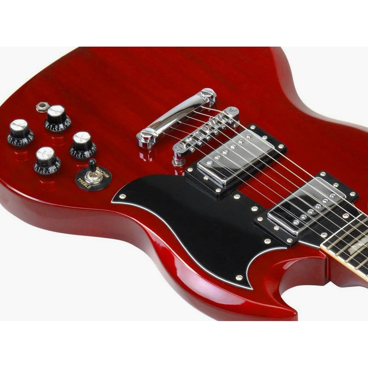 Rocktile Pro S-Red E-Gitarre Set, Double Cut, druckvoller Sound — inkl. Verstärker & Kabel 3