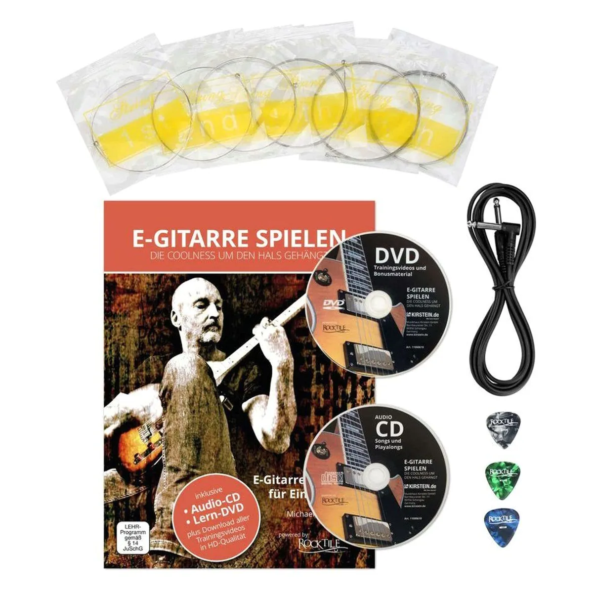 Rocktile E-Gitarre Pro ST60-BK, elegantes Design, leistungsstarker Verstärker, umfangreiches Zubehör 2