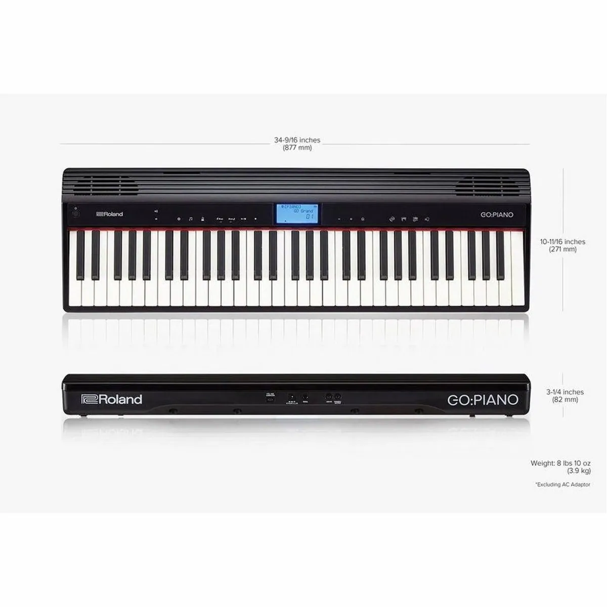 Roland Go Piano Digitales Piano, Bluetooth-Funktion, 61 Tasten, kompakt und tragbar 3