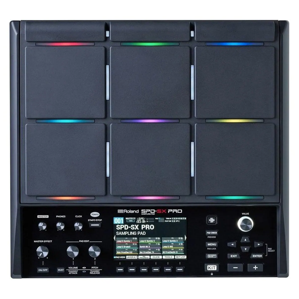 Roland SPD-SX PRO Sampling Pad, 9 Pads, 32 GB Speicher, 4,3-Zoll-Farbdisplay 2