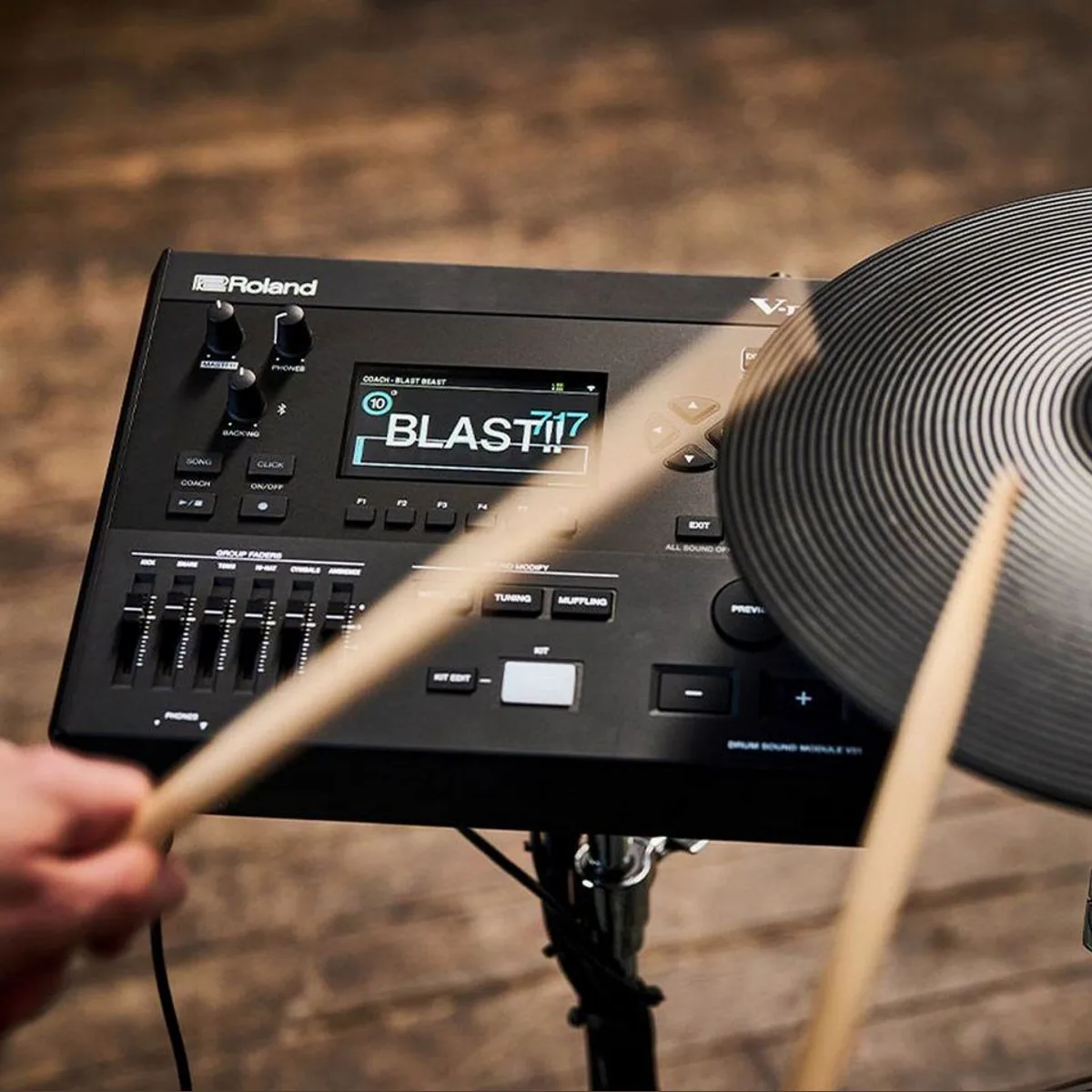 Roland TD513 elektronisches Schlagzeug, vielseitig einsetzbar, kabellose Verbindung 4