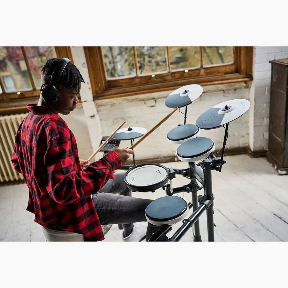 Roland TD-02KV E-Drum Set, hochwertiges Drumkit für Einsteiger, integrierte Coach-Funktionen 3