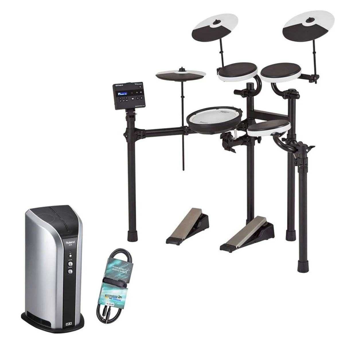 Roland TD-02KV E-Drum Set, 16 Kits, robustes Design, integrierte Coach-Funktionen