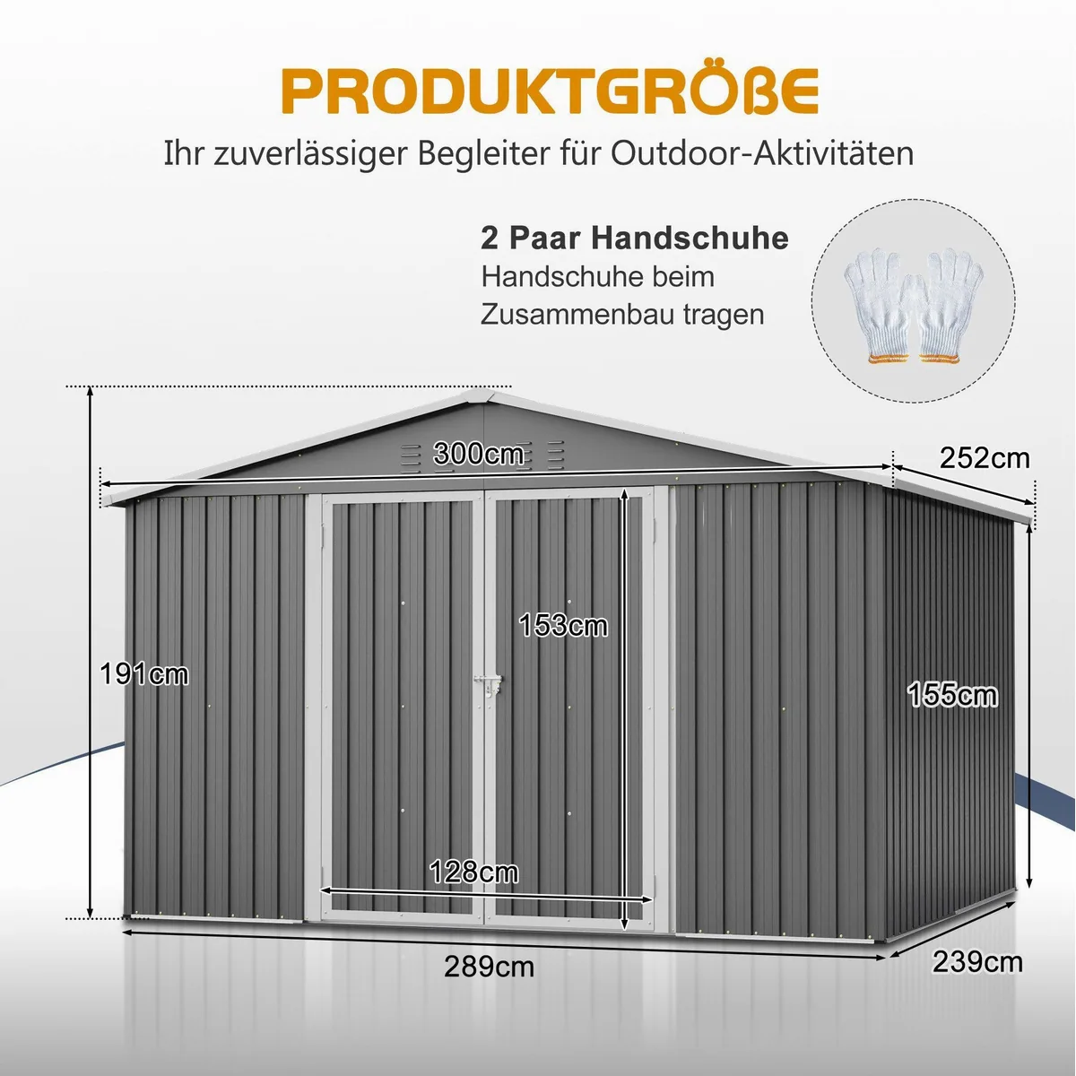 Rolipo Gerätehaus, witterungsbeständig, geräumig und rostfrei — ideal für Gartenutensilien 3