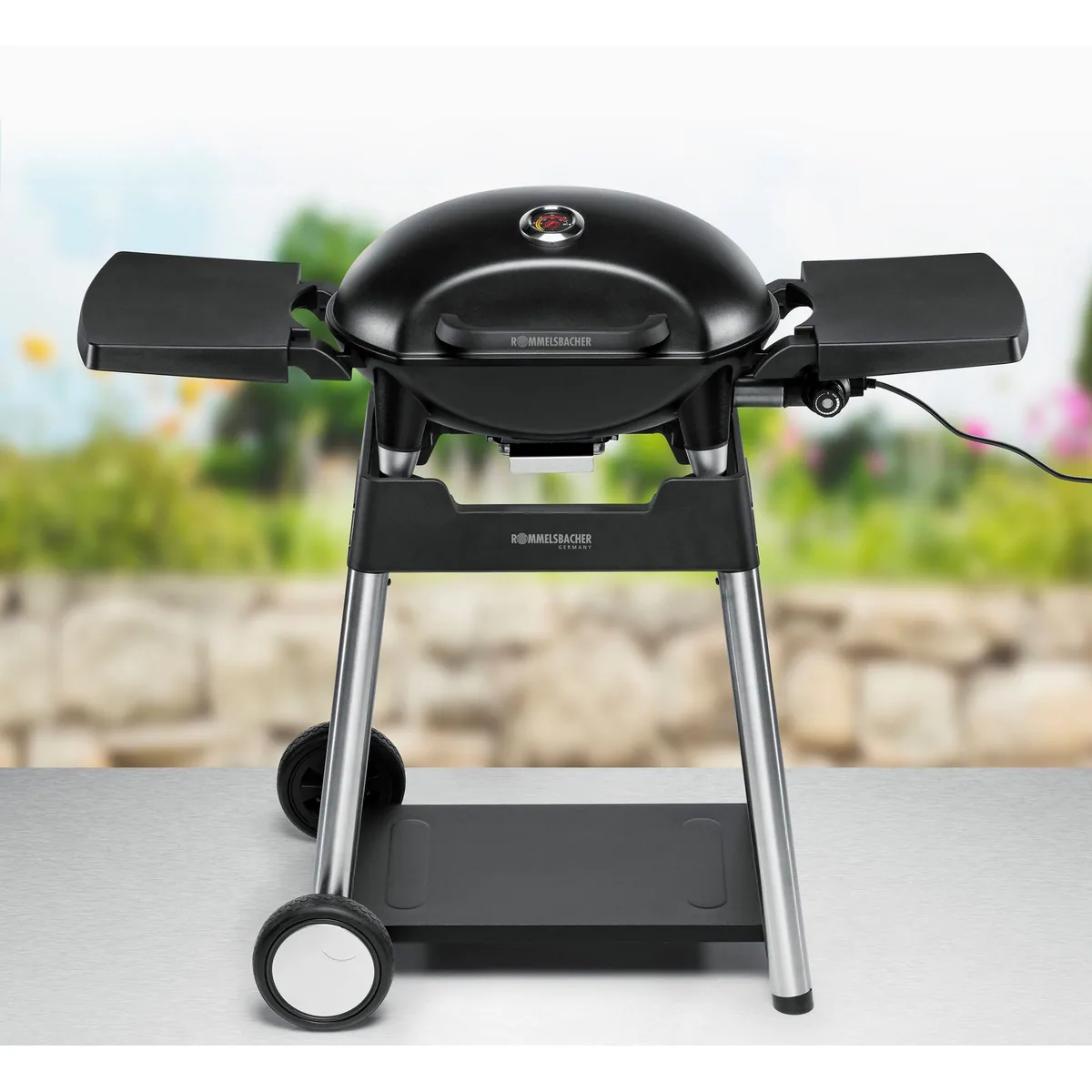 Rommelsbacher BBQ 4100/S Elektrogrill, 2200 W, mit Grillwagen 4