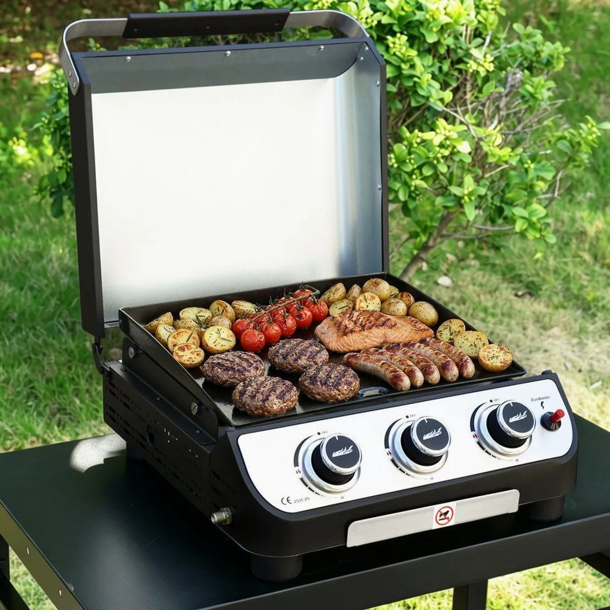 Royal Gourmet Gasgrill, 3 Brenner, 7,5 kW Leistung, abnehmbarer Fettbehälter 4