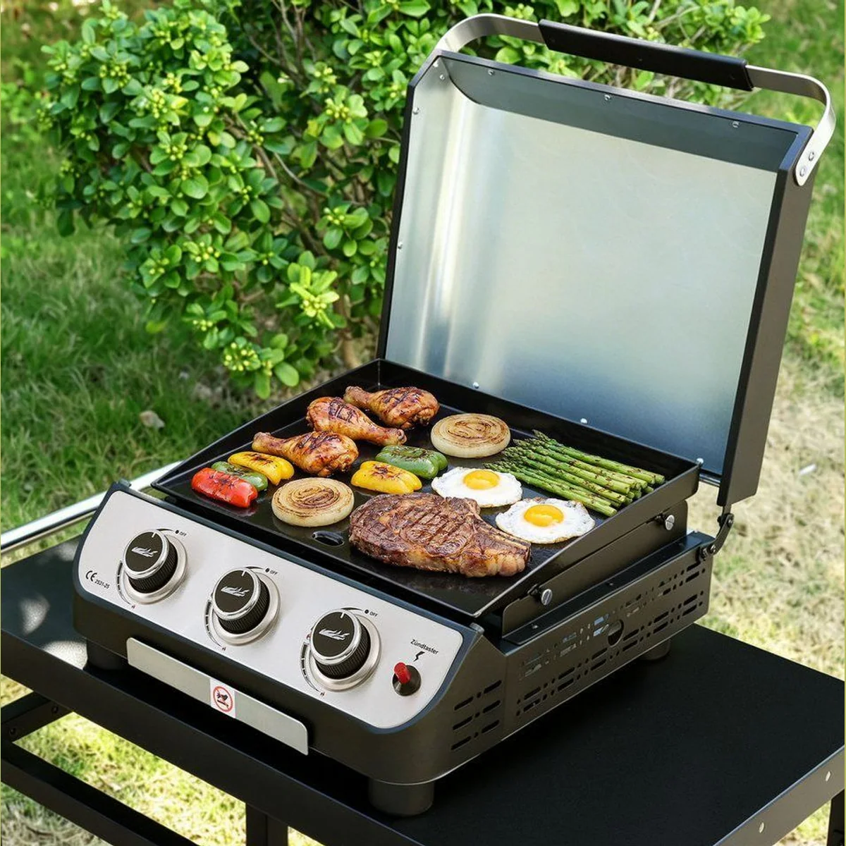 Royal Gourmet Gasgrill, 3 Brenner, 7,5 kW Leistung, abnehmbarer Fettbehälter 5