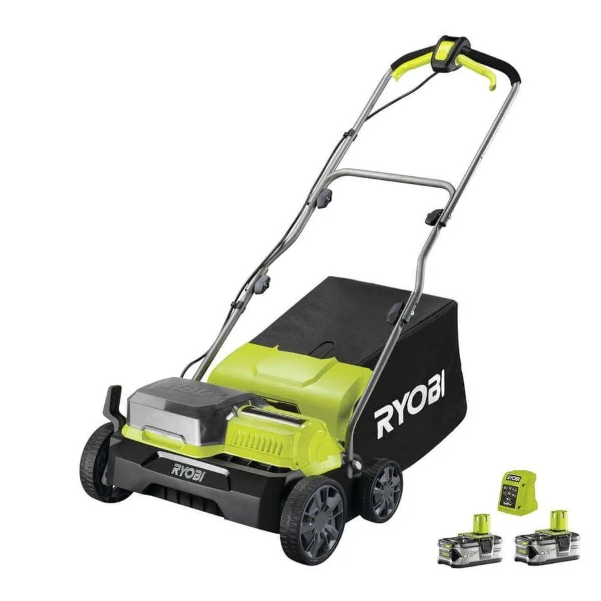 RYOBI Akku-Vertikutierer 18V ONE+, 2x 4,0 Ah Akkus & Ladegerät, 35 cm Arbeitsbreite