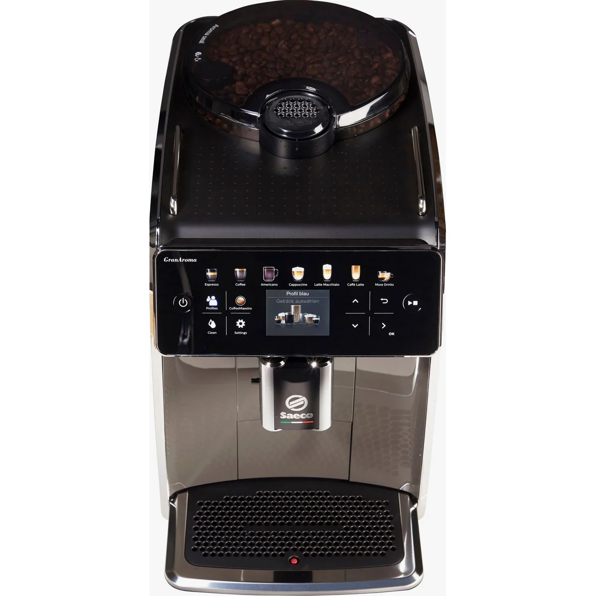 Saeco GranAroma SM6580/50 Kaffeevollautomat, 14 Kaffeespezialitäten, 4 Benutzerprofile, TFT Display 5