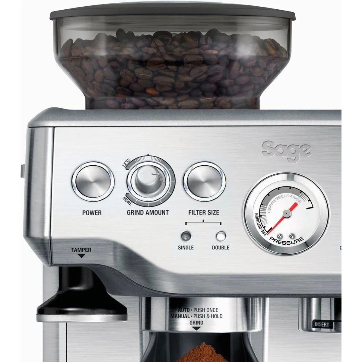 Sage The Barista Express, integriertes Kegelmahlwerk, PID-Regler, Dampfdüse 2