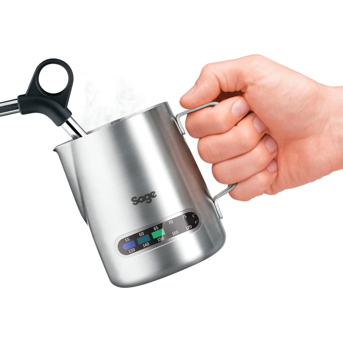 Sage The Barista Express, integriertes Kegelmahlwerk, PID-Regler, Dampfdüse 4