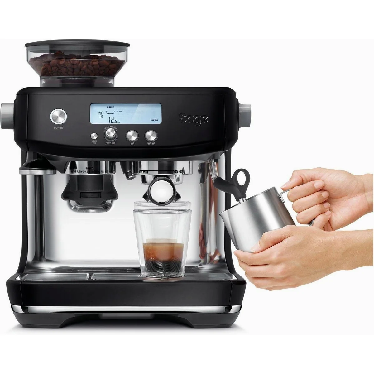 Sage The Barista Pro SES878BTR4EEU1, perfekter Milchschaum, integriertes Kegelmahlwerk, präzise Temperaturkontrolle 4