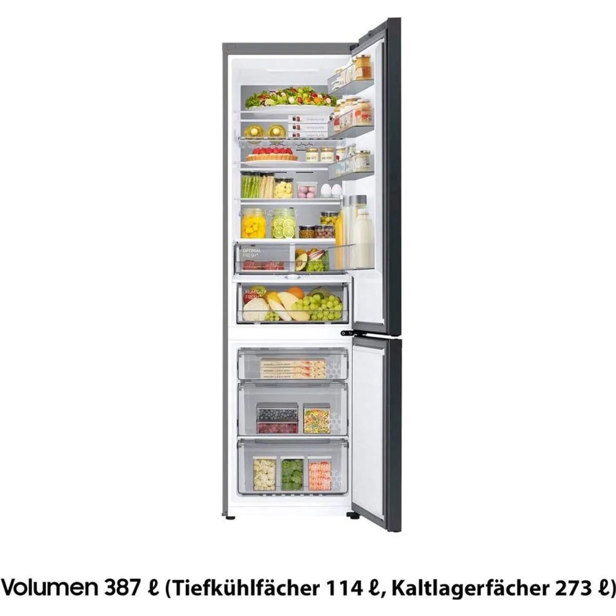 Samsung RL38C7B5BB1 Kühl-/Gefrierkombination, No Frost, MultiAirflow, 273 l Kühlvolumen 2
