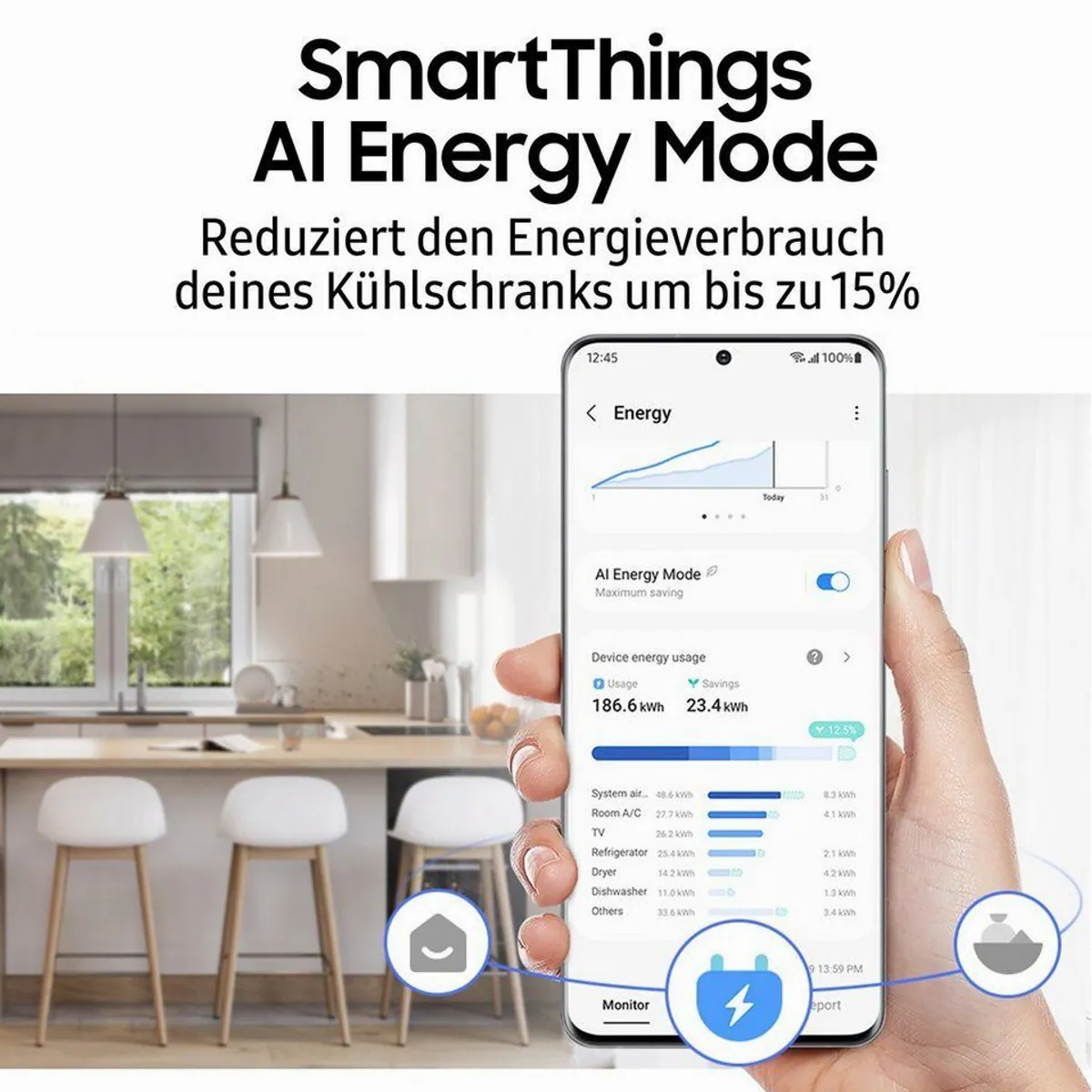 Samsung RL38C7B5BB1 Kühl-/Gefrierkombination, No Frost, MultiAirflow, 273 l Kühlvolumen 4