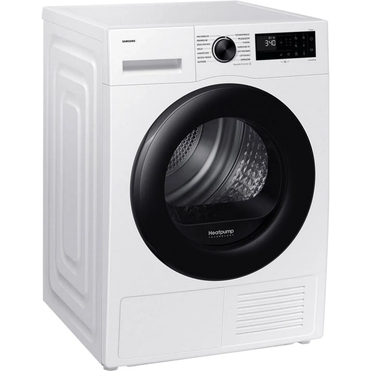 Samsung DV9D5-CW Wärmepumpentrockner, Optimal Dry - Intelligente Sensorsteuerung