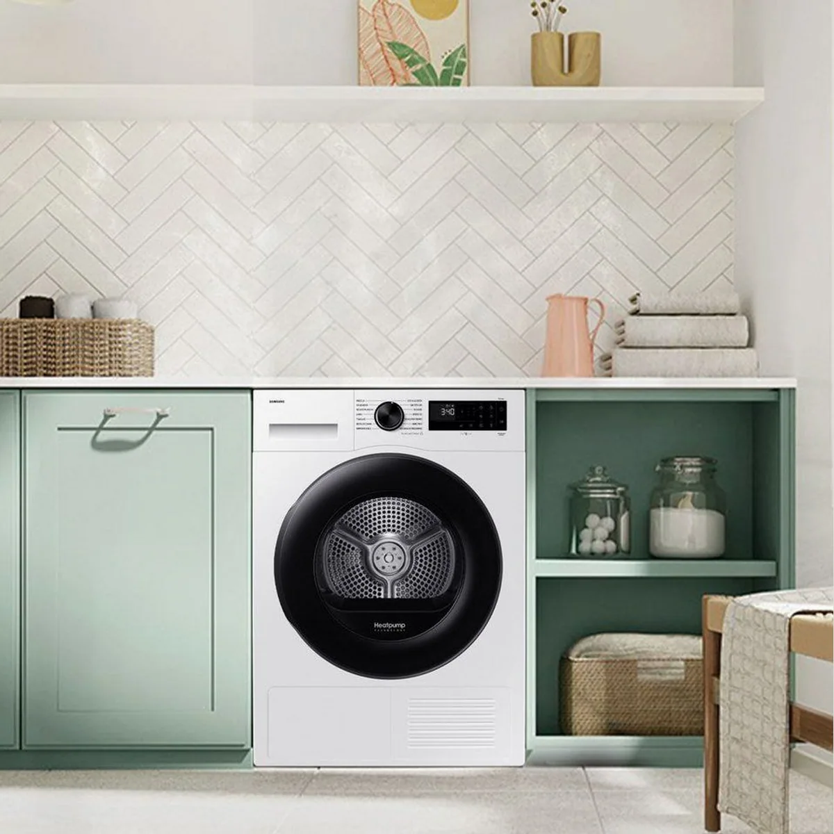 Samsung DV9D5-CW Wärmepumpentrockner, Optimal Dry - Intelligente Sensorsteuerung 2