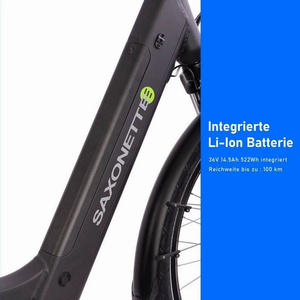 SAXONETTE E-Bike Premium Sport, 522 Wh Akku, 10 Gang Kettenschaltung, Mittelmotor 5