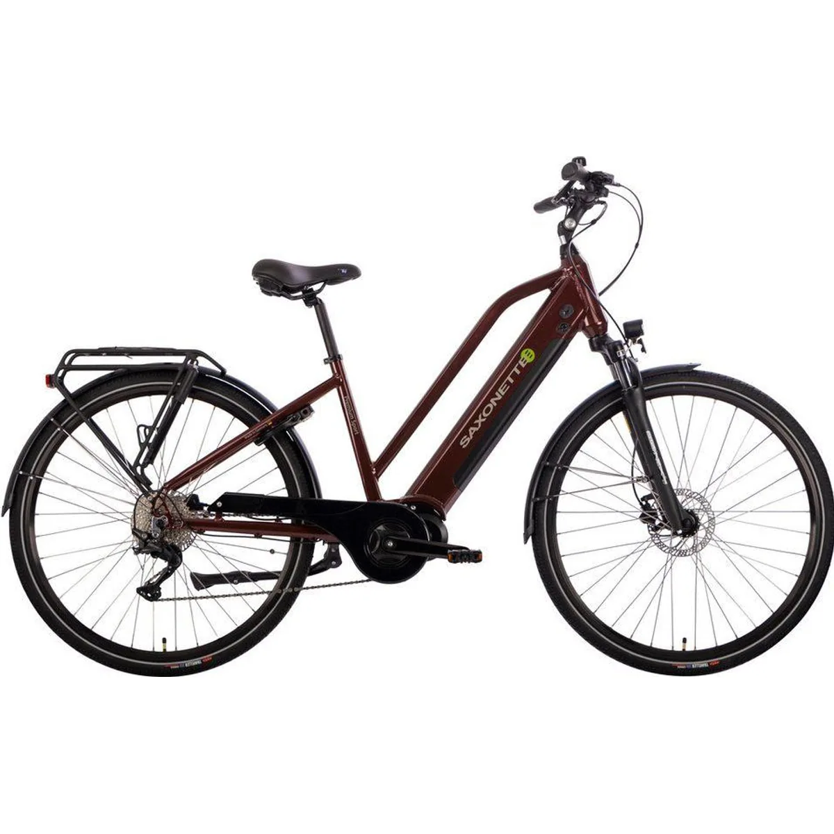 SAXONETTE Premium Sport E-Bike Trekkingrad, 10 Gang, Mittelmotor, 522 Wh