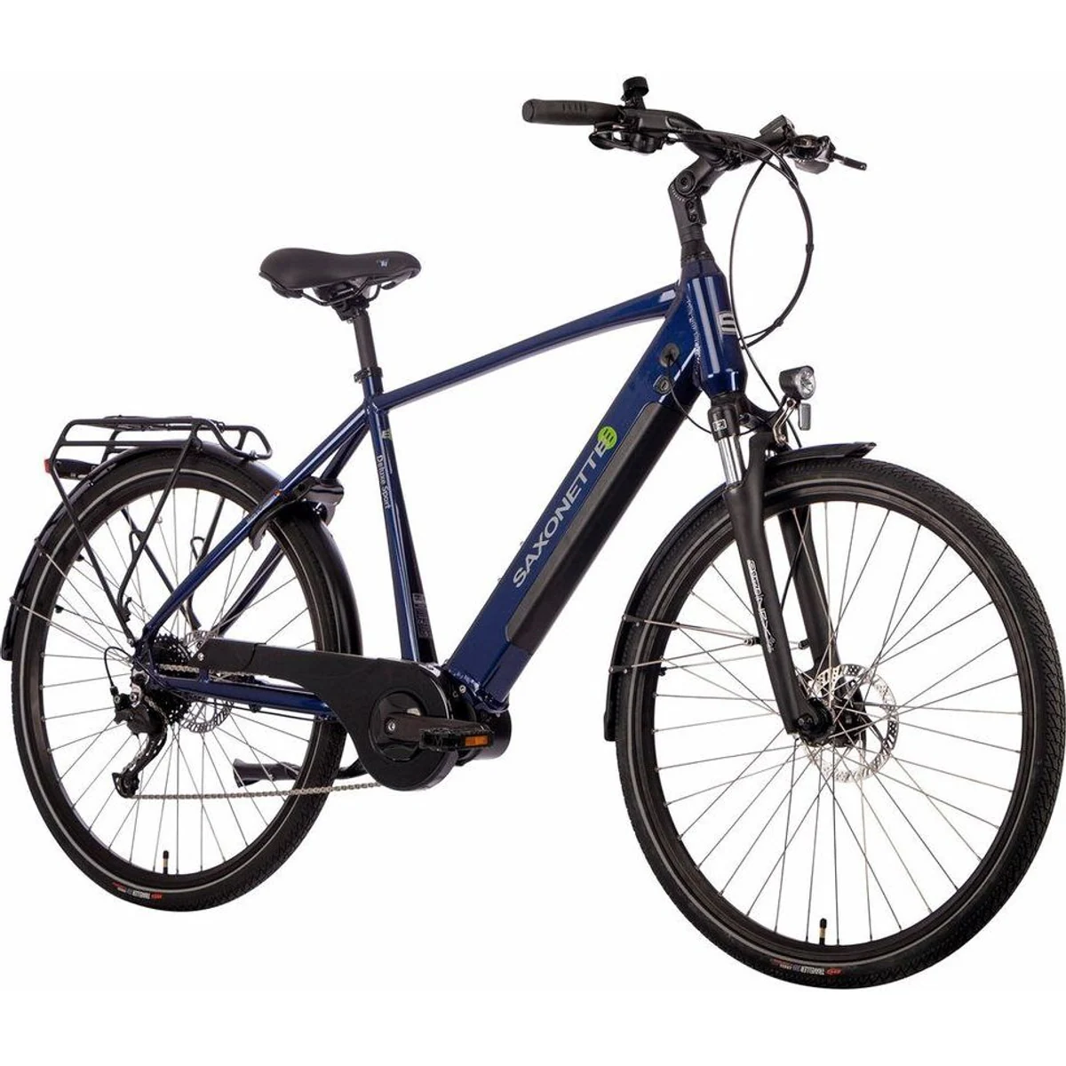 SAXONETTE E-Bike Cityrad Deluxe Sport, 9-Gang Shimano Alivio, kraftvoller Mittelmotor — für entspannte Fahrten 2