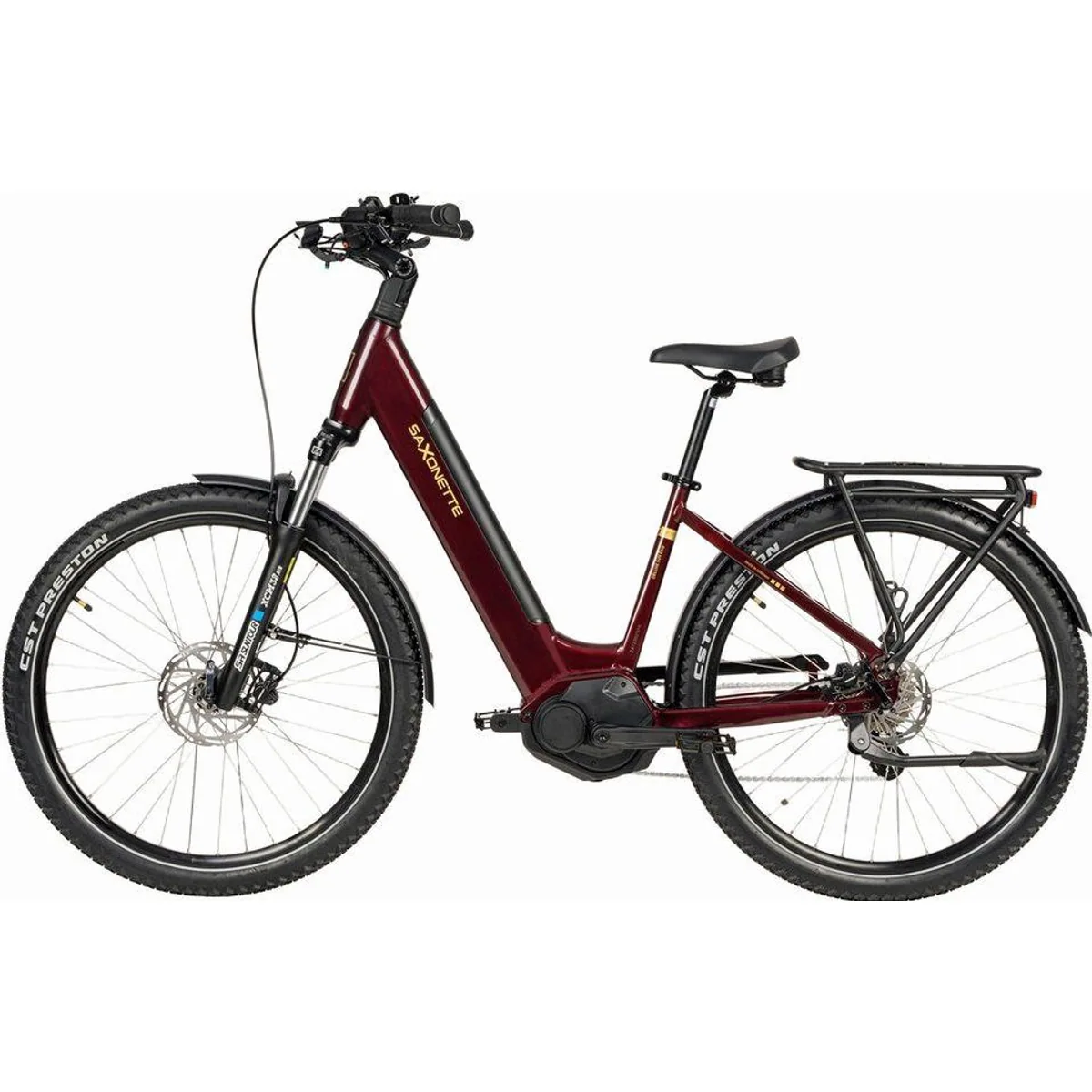 SAXONETTE Deluxe SUV Easy E-Bike, kraftvoller Ananda M60 Mittelmotor, 8-Gang Shimano Schaltung