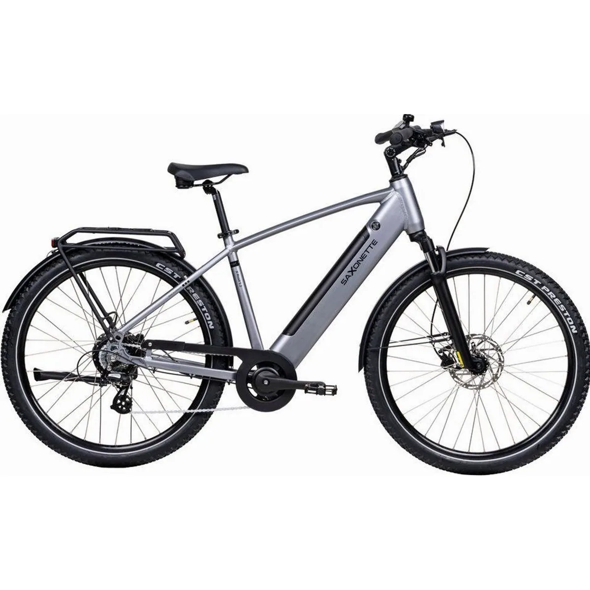 SAXONETTE X-Road 5.2 E-Bike, kraftvoller Heckmotor, 7-Gang Shimano Schaltung