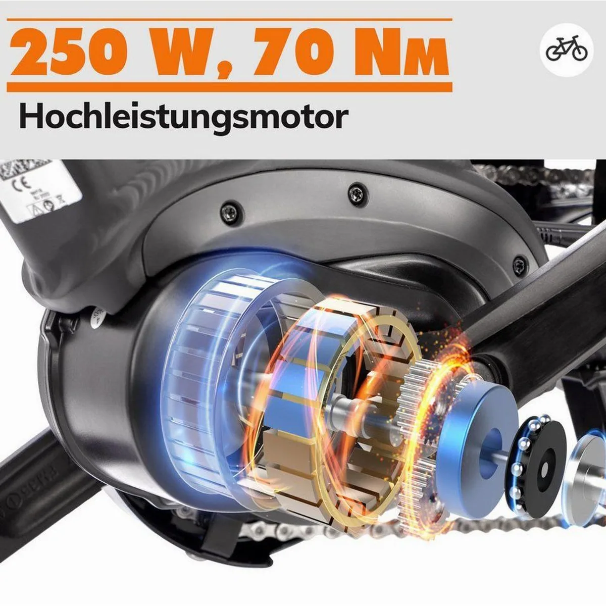 SAXXX E-Bike Cityrad 28 Zoll, 100km Reichweite, 70Nm Mittelmotor, 9-Gang Shimano 2