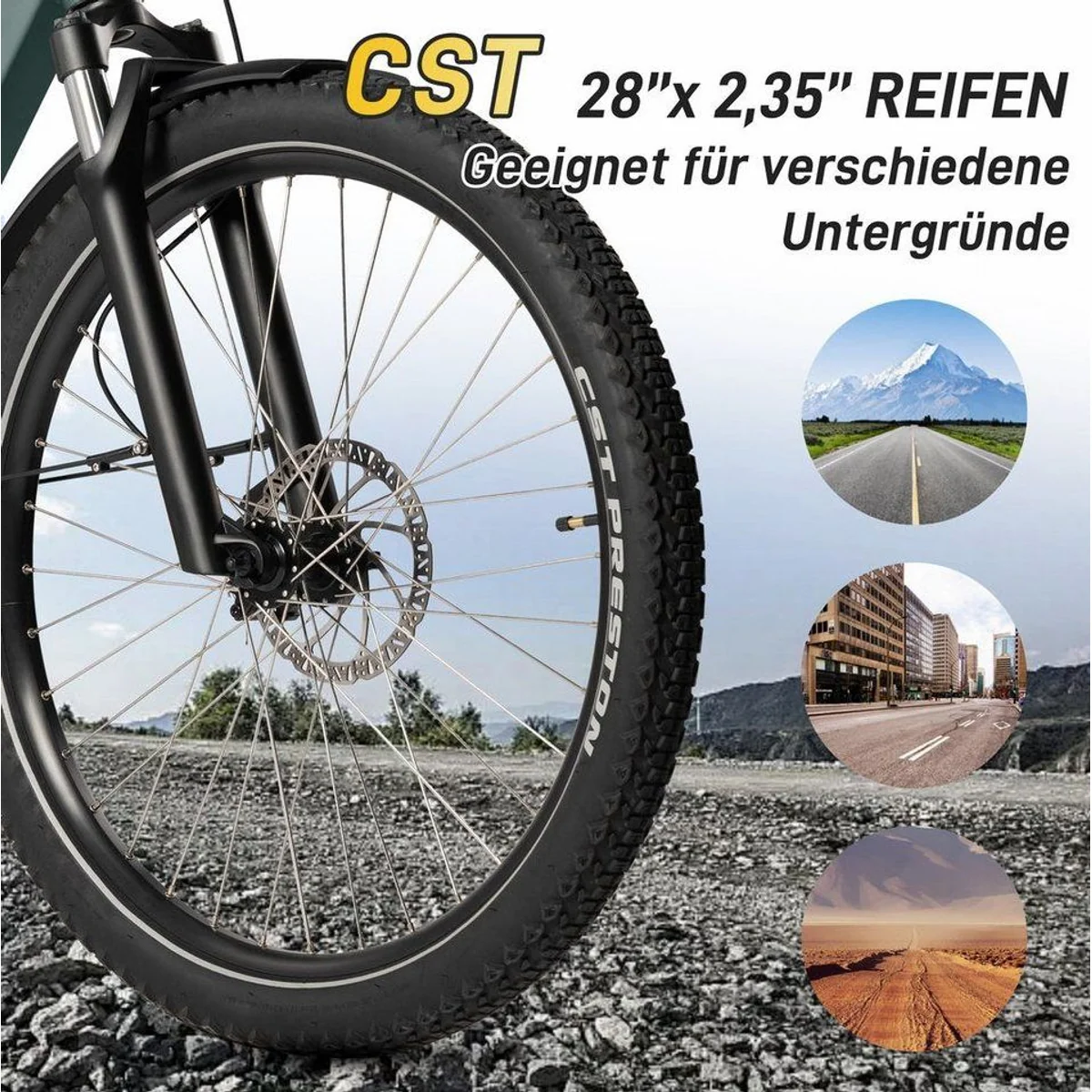 SAXXX E-Bike Cityrad, 250 W Motor, 468 Wh Akku, 7-Gang Shimano — komfortabel, sicher, praktisch 5